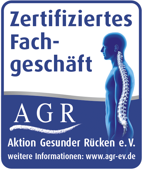 Zertifiziertes Fachgeschäft für gesunden Rücken.