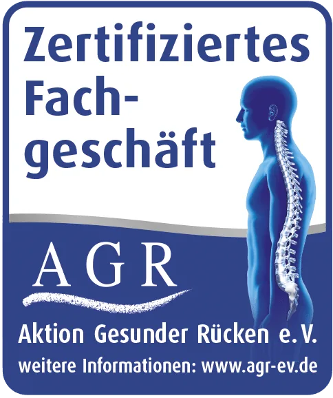 Zertifiziertes Fachgeschäft für gesunden Rücken.